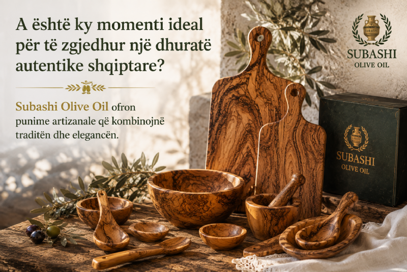 A është ky momenti ideal për të zgjedhur një dhuratë autentike shqiptare? Subashi Olive Oil ofron punime artizanale që kombinojnë traditën dhe elegancën.